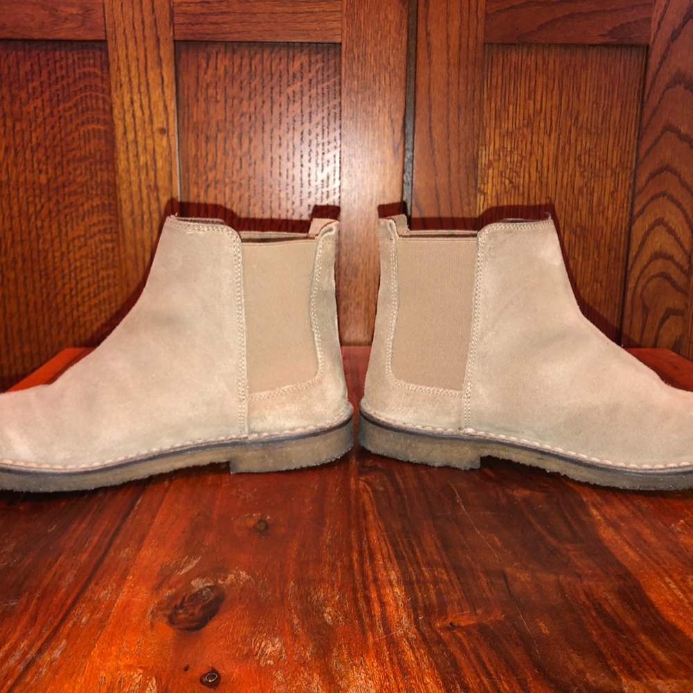 VINCE Suede Chelsea Shearling Lined Booties Sz 6.5